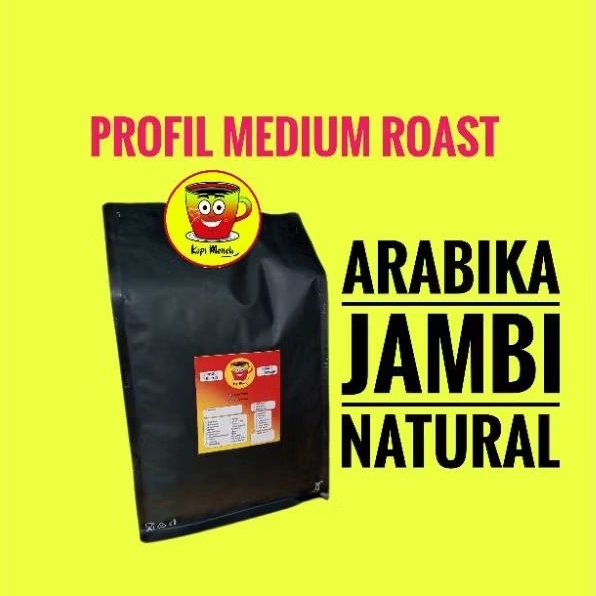 

Kopi Arabika Jambi Proses Natural 1 Kg Kopi Sangrai Siap Seduh Biji/Giling/Bubuk 1Kg/500Gram