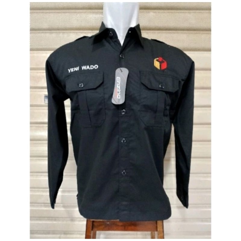 KEMEJA BAWASLU PKD BAJU Hitam LENGAN PANJANG SERAGAM BAWASLU PKD