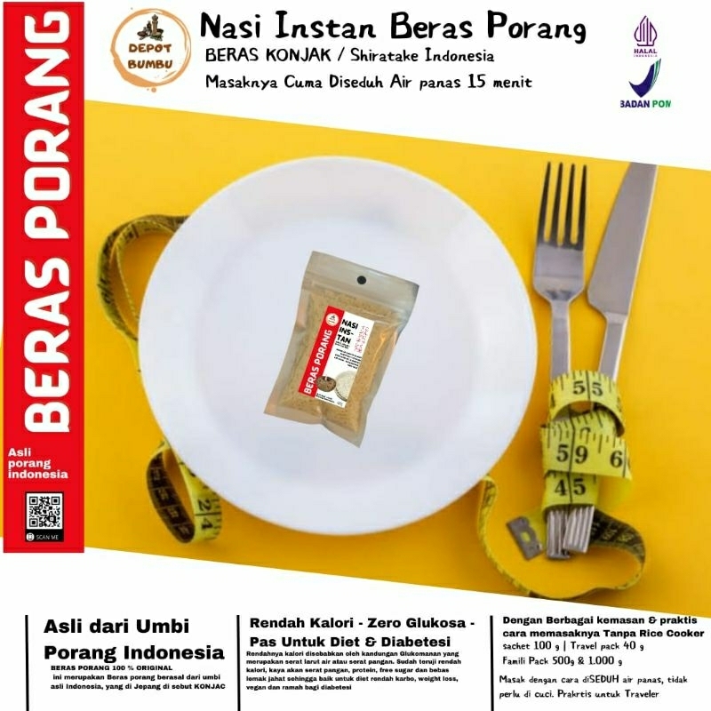 Beras Porang Shirataki Konjac Depot Bumbu BERAS DIET SEHAT PRAKTIS