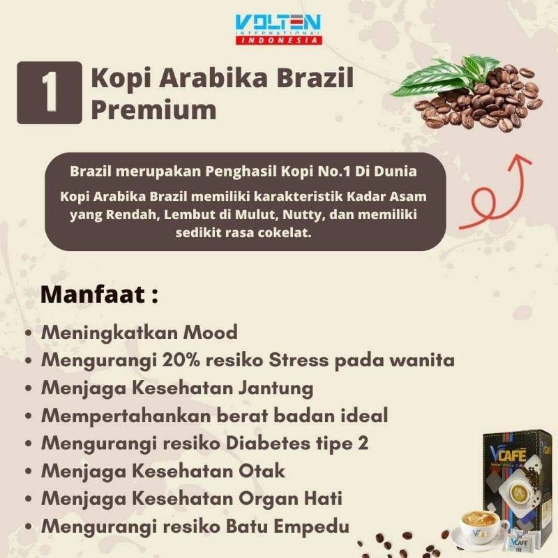 Vcafe Volten (1 Box isi 20 Saset) Asli Original Solusi Atasi Berbagai Macam Penyakit