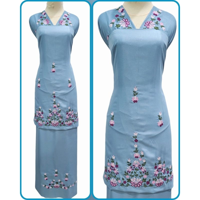 bahan / bakal baju kurung bordir kasiak2 khas Bukittinggi