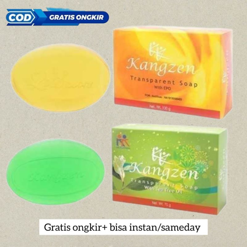 Sabun Cuci Muka Jerawat Kangzen EPO Kuning & Kangzen Tea Tree Oil Hijau Muka Bruntusan KK Indonesia