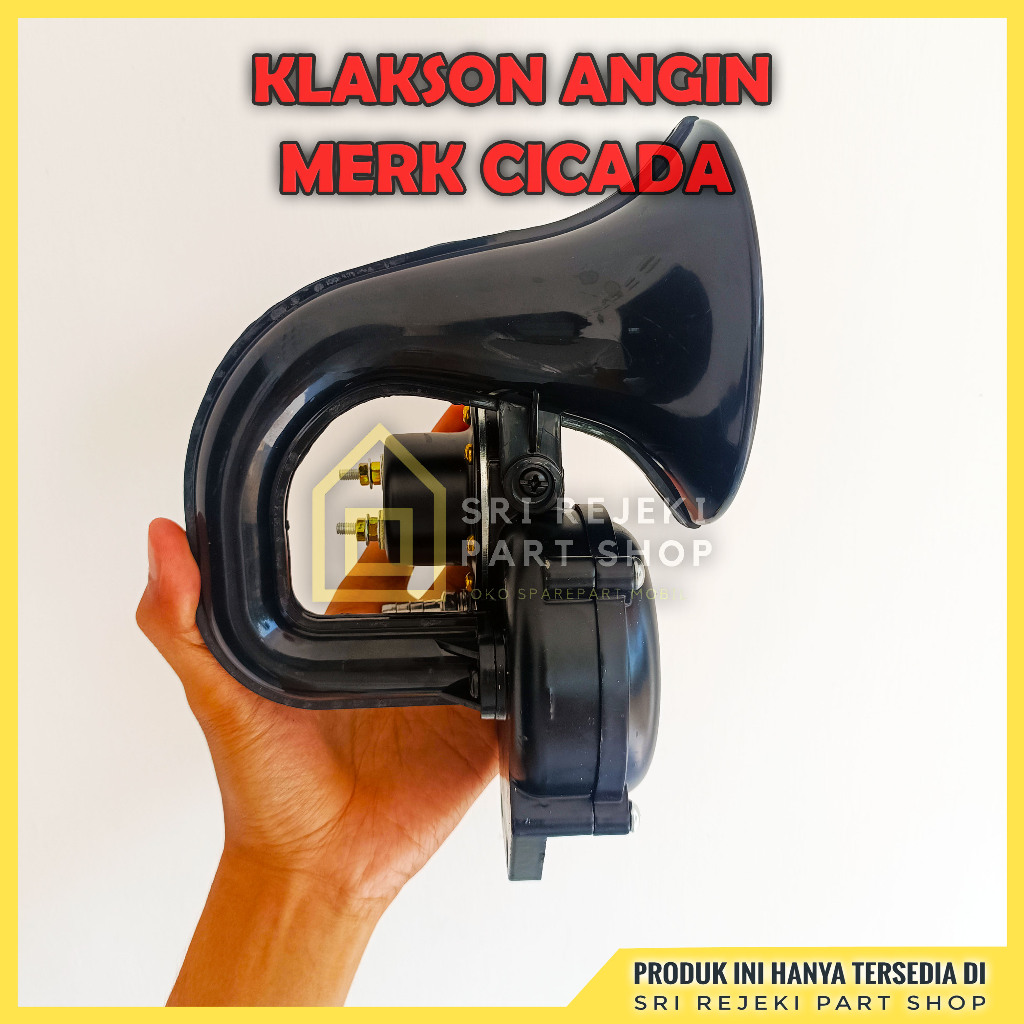 Klakson Scania Tutup Besi Merk Cicada Volvo Klakson Keong Angin Truck 12/24V Merk Cicada