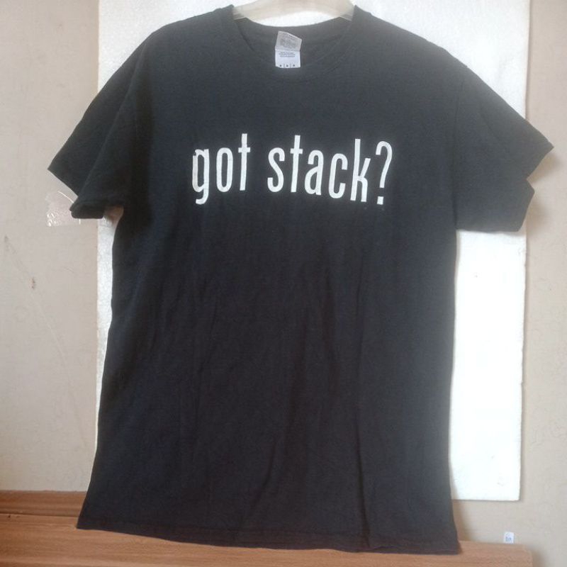 GOT STACK t shirt size M fit L tag gildan heavy SECOND ORIGINAL