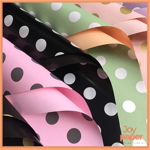

20 Lembar POLKADOT CELLOPHANE LEMBARAN Kertas Bunga Wrapping Paper KB11