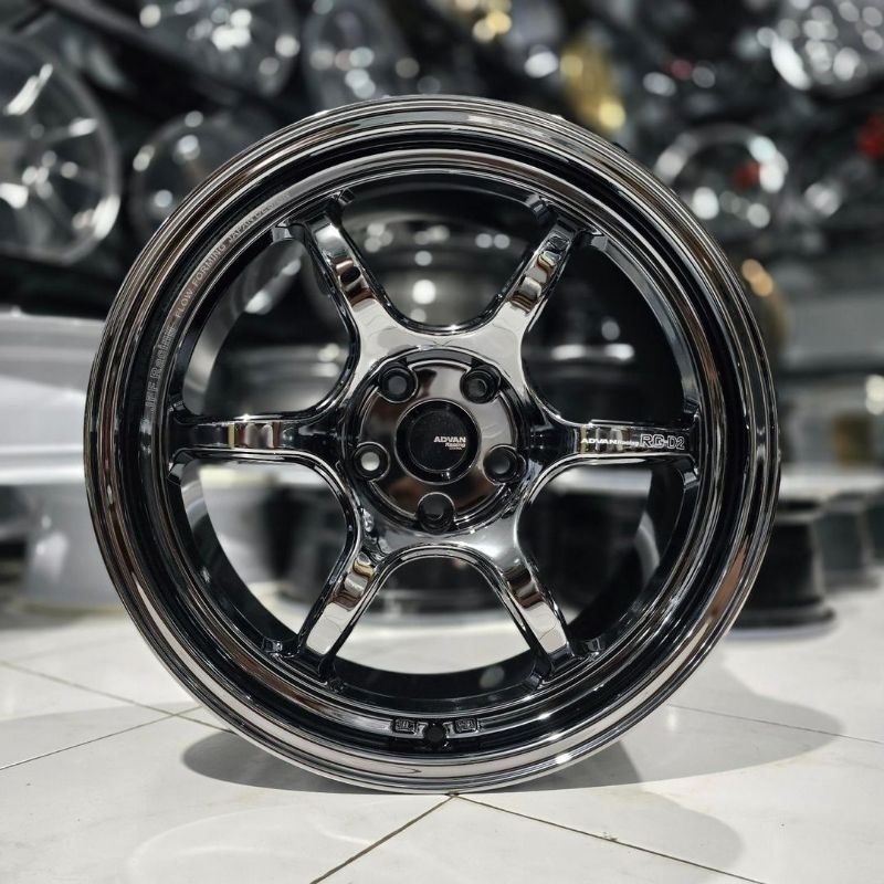 harga velg mobil racing R18 ADVAN RG D2 FLOW FORMING LEBAR 8,5 ET 22 velg mobil ring 18 velg racing 