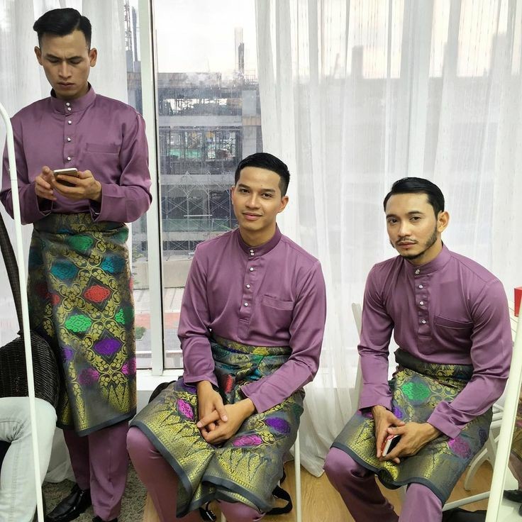 Setelan Koko Baju Kurung Melayu Lengkap Dengan Songket