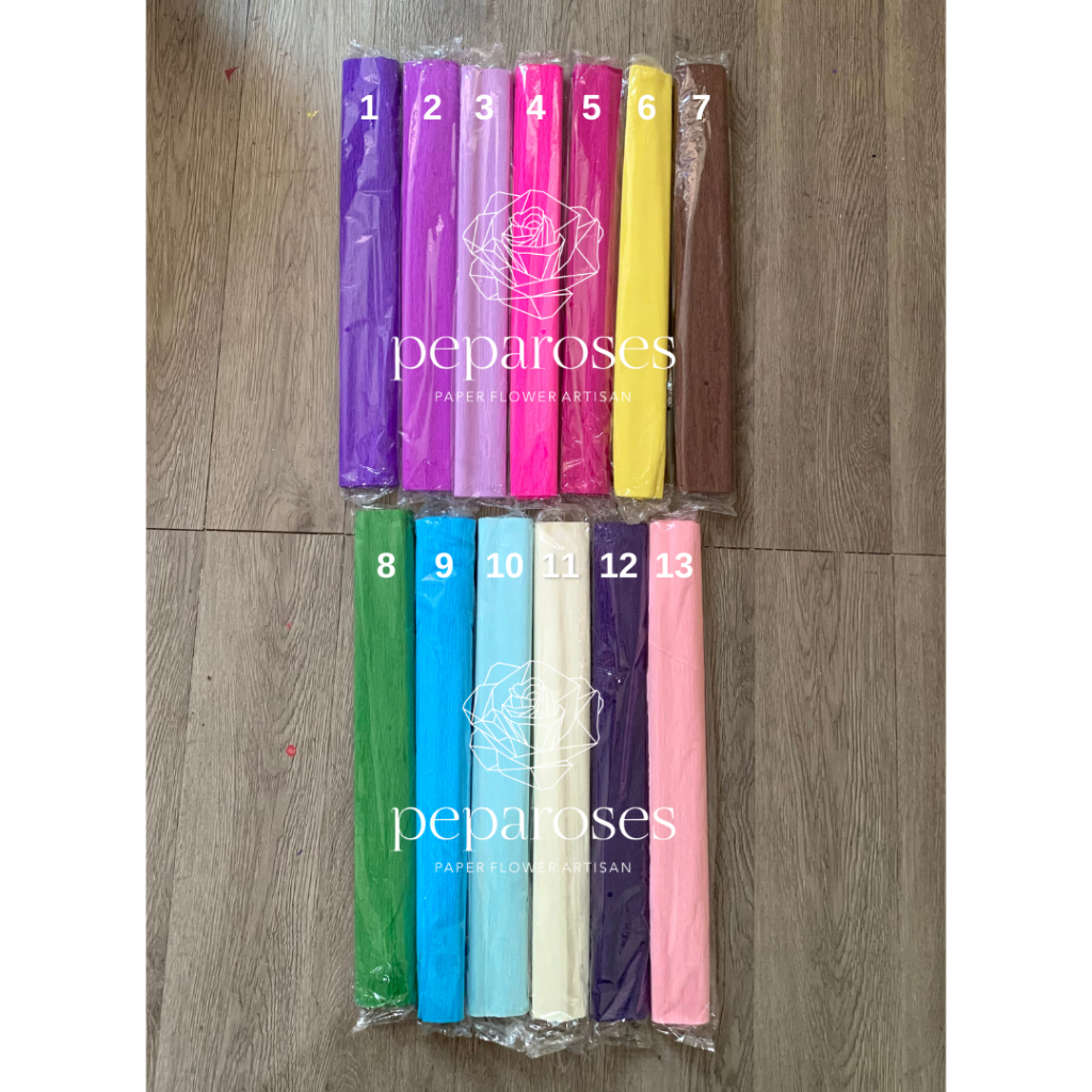 Kertas krep Impor Tebal Italy untuk Bunga Pt.2 (Import Crepe Paper Roll)