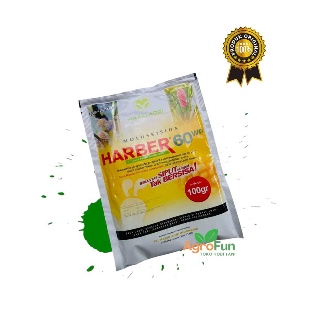 Racun Keong HARBER 60 WP @100gr - Untuk membasmi Hama keong ladang sawah dan tambak