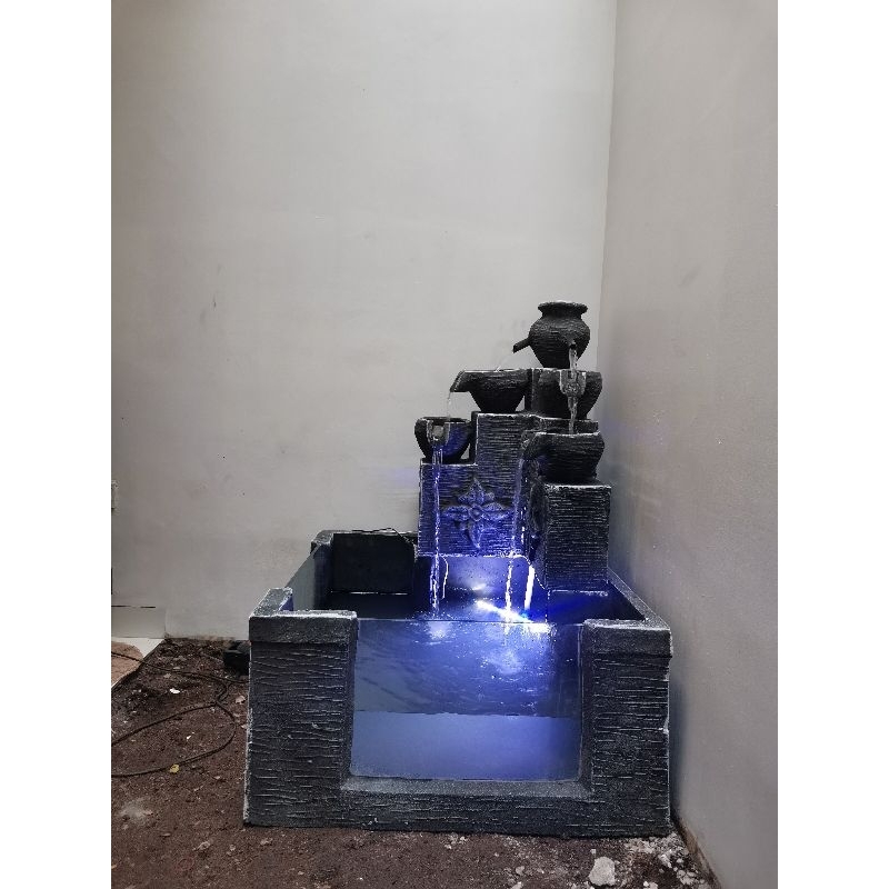 Air mancur sudut dengan 2 kaca // kolam air mancur portable // air mancur taman