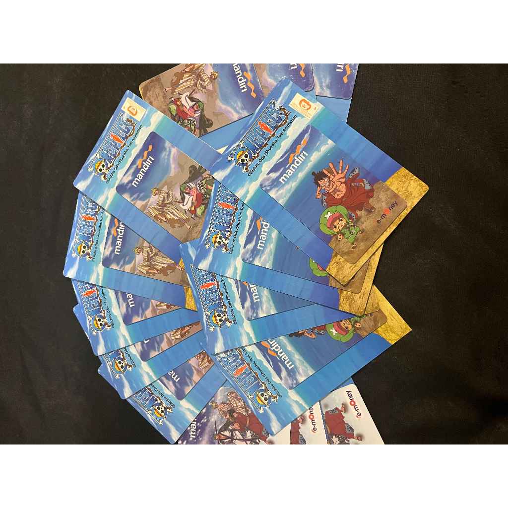 E-TOLL E-MONEY EMONEY Mandiri KARTU CARD LIMITED livin Emoney Mandiri Card Edisi khusus One Piece