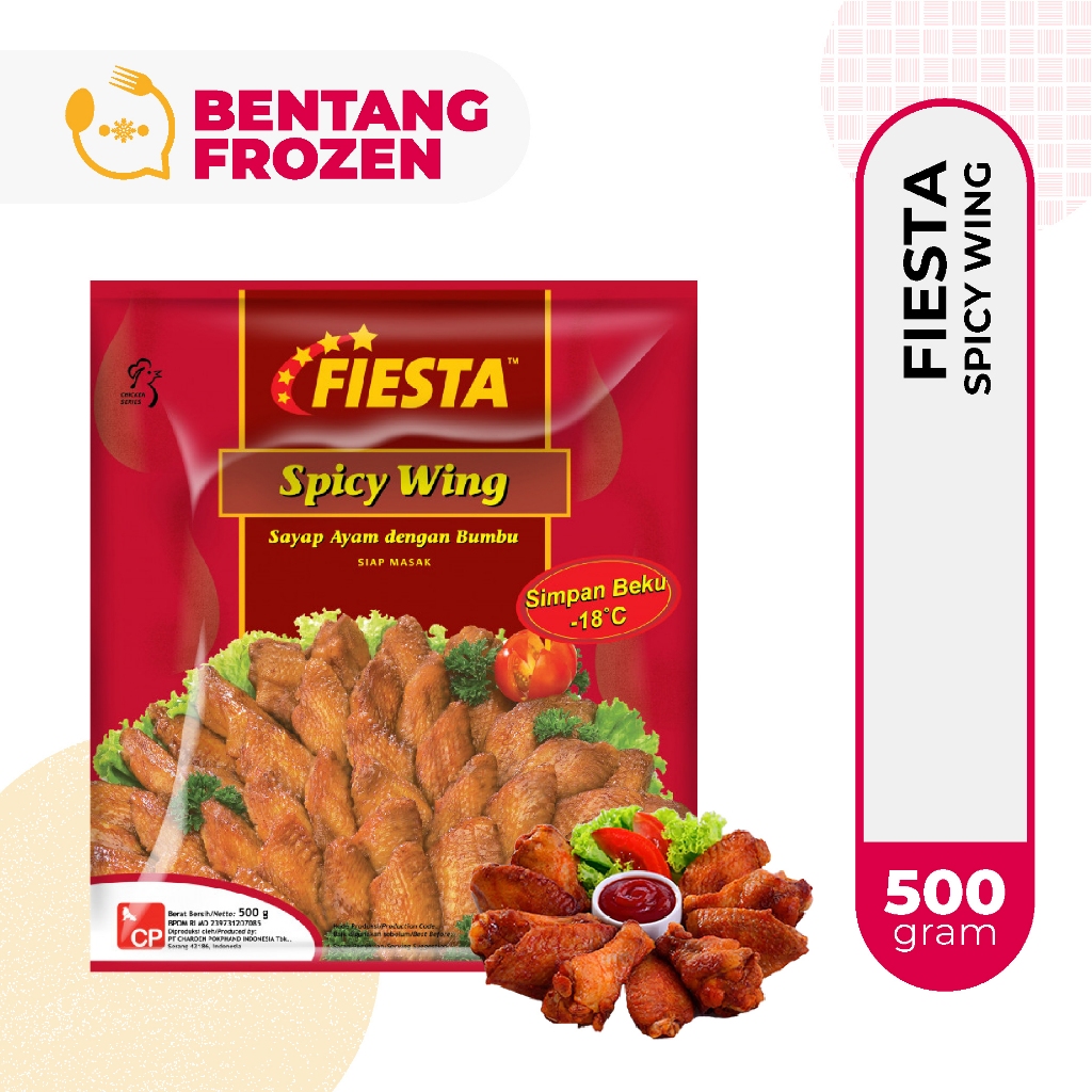 

Fiesta Spicy Wings 400gr - 500gr / Sayap Ayam Pedas