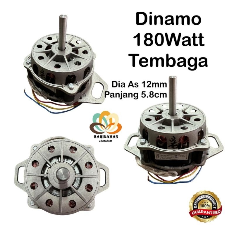DINAMO MESIN CUCI SHARP FULL AUTO MOTOR 180 WATT bisa buat Blower ternak ayam