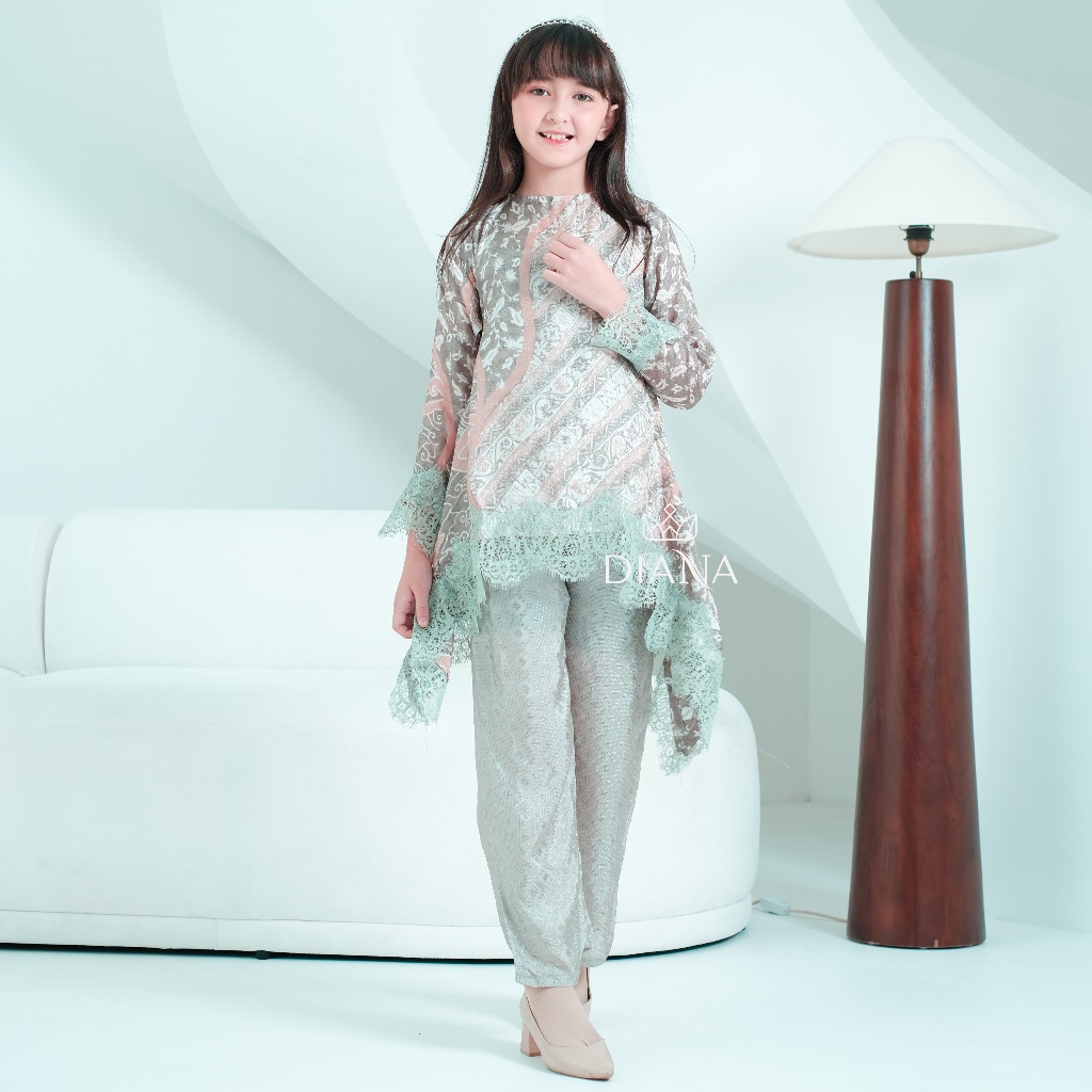 Diana Batik - ONE SET TUNIK MANUHARA ANAK LACE | Set Tunik Anak Batik Viscose