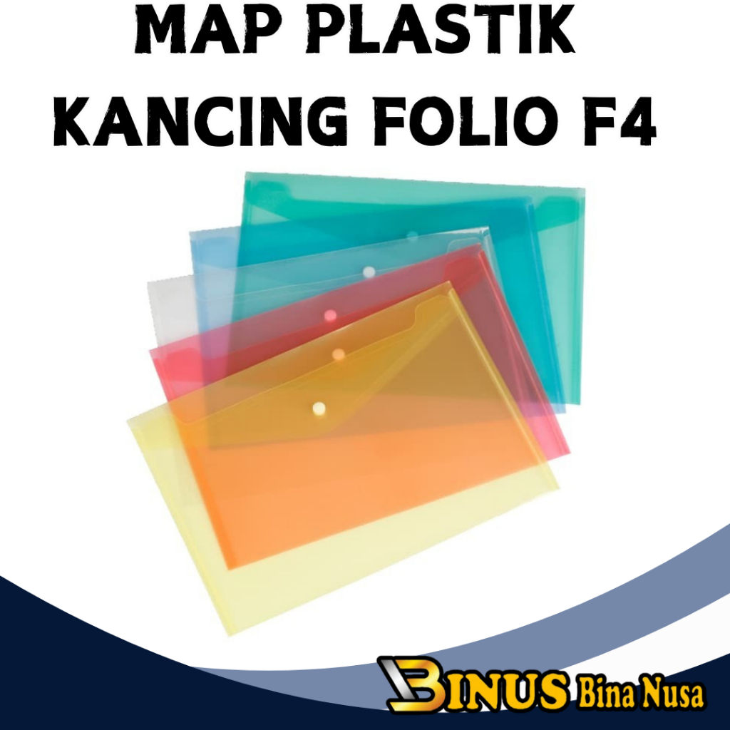 

Map plastik kancing folio/f4 - Random/Acak