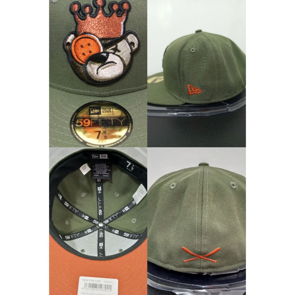 Topi New Era 59FIFTY x Justfitteds Berlin Head Olive 71/8