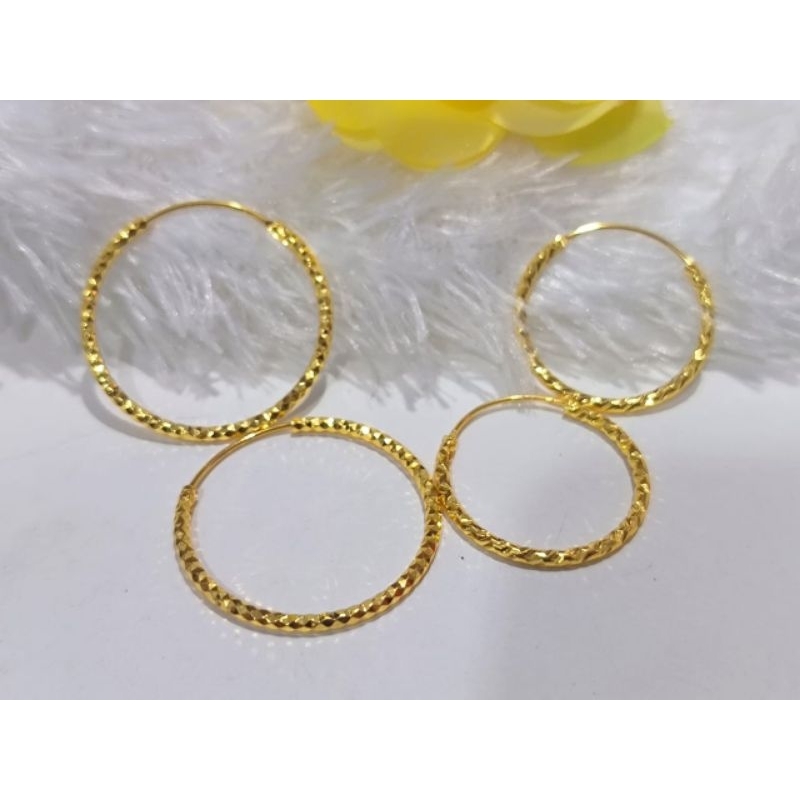 Anting Bulat Xuping hoop Emas wanita