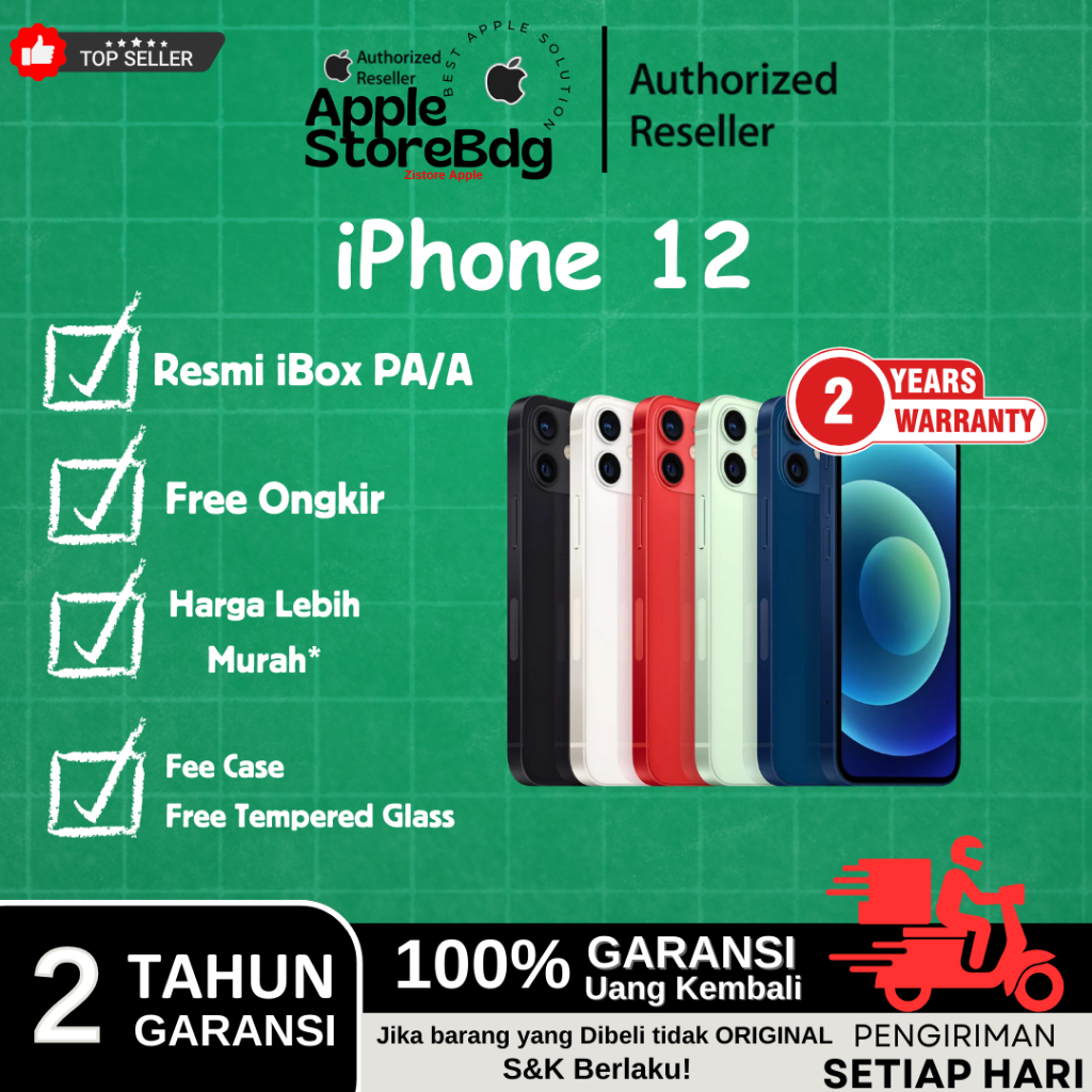 iPhone 12 Second Bekas iBox | Baru Garansi Resmi 128GB Black Green