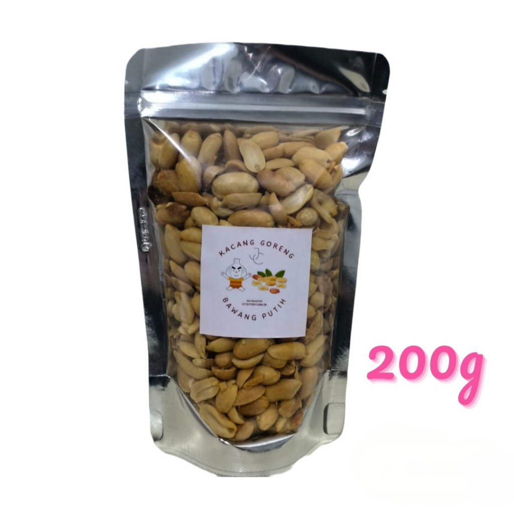 

Kacang Goreng Bawang Putih_JC Plastik Pouch Netto 200 Gram