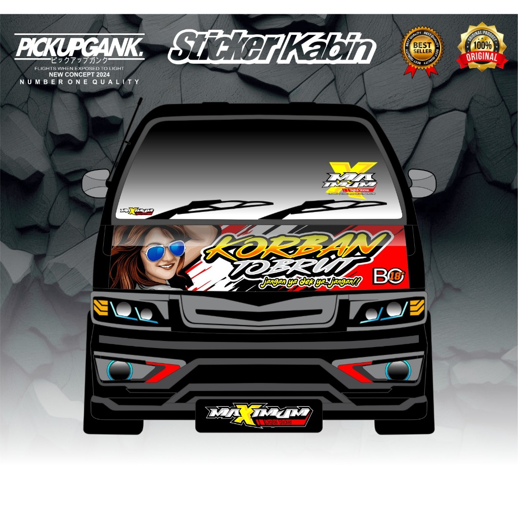 STICKER KABIN DEPAN DAN KACA MOBIL PICKUP CARRY SS FUTURA /KABIN DEPAN CARRY SS FUTURA