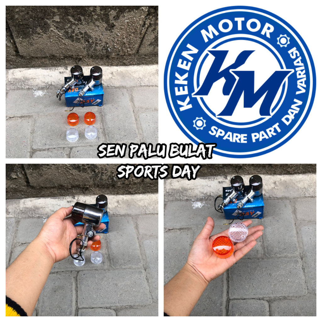 LAMPU RETENG SEIN PALU BULAT 3 KACA CB GL PRO GL 100 MERK SPORTSDAY