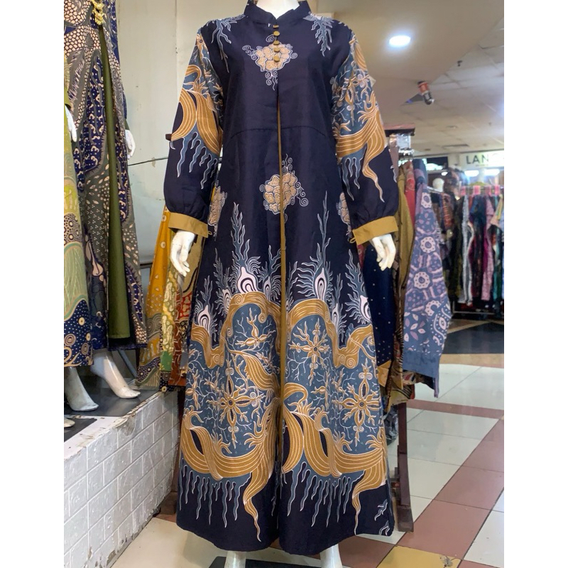GAMIS MUSLIM WANITA MOTIF BATIK BAHAN DOLBY LAPIS KATUN TOYOBO DAN FURING TRIKODE EXCLUSIVE THAMRIN 