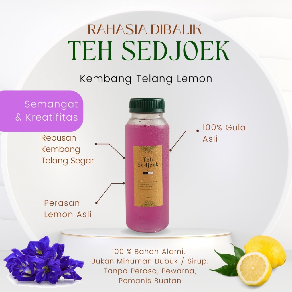 

teh herbal/ teh sejuk teh sedjoek bunga telang lemon