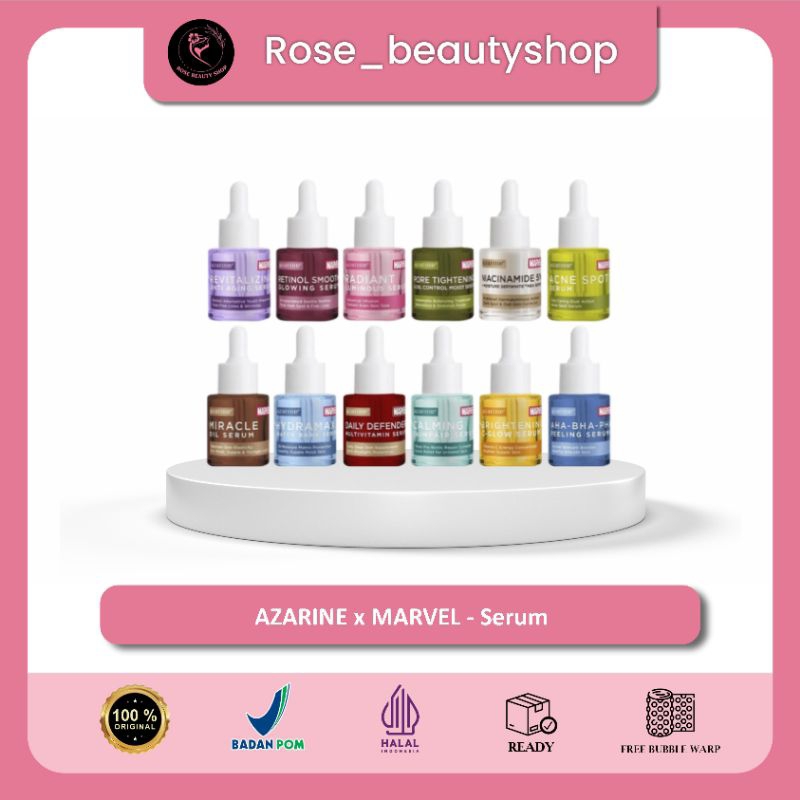 AZARINE X MARVEL SERIES - Serum Acne - Serum C-Glow - Serum Retinol Smooth - Serum Pore Tightening -