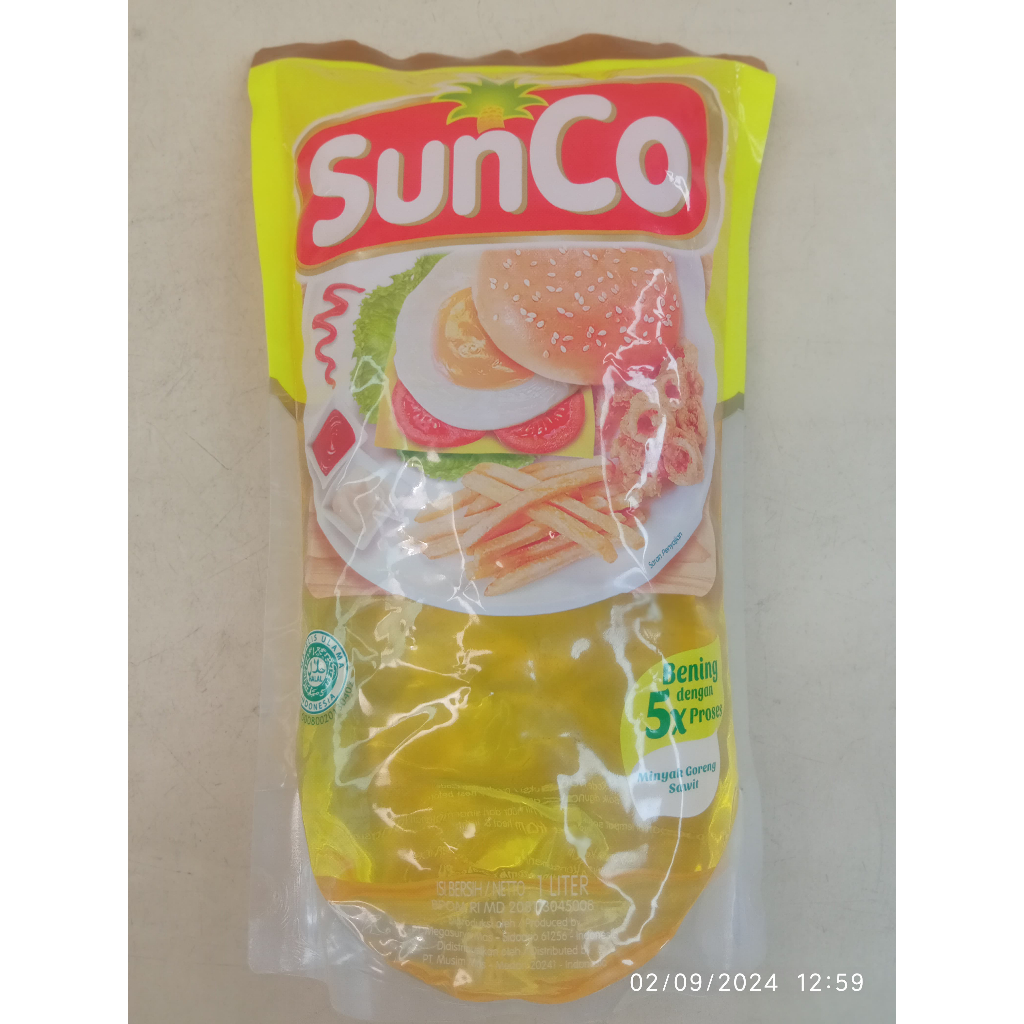 

Minyak Goreng Sunco Kemasan 1 Liter Pouch
