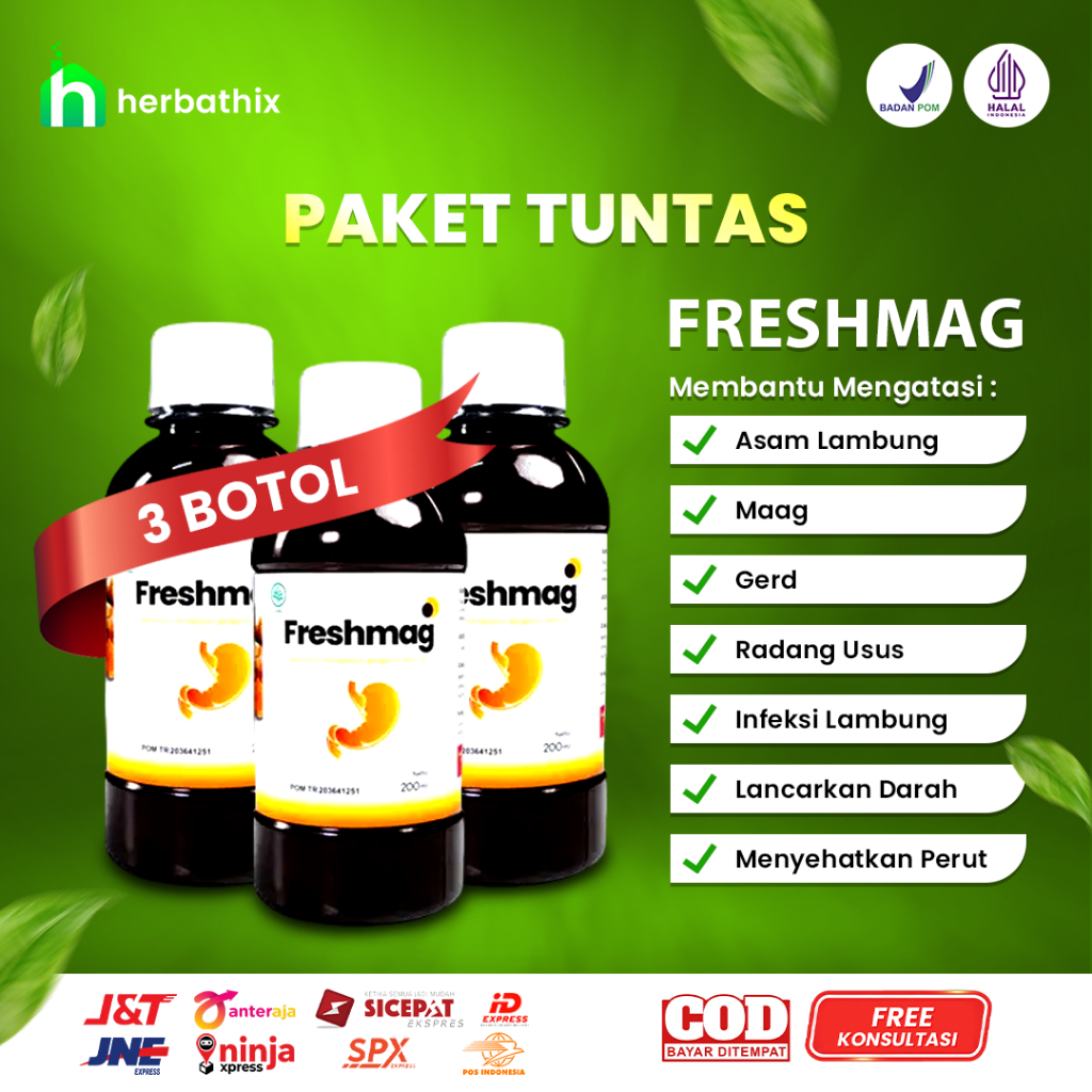 

Obat Masalah Perut FRESHMAG Madu Herbal Alami Natural Honey Paket Tuntas 3 Botol ASLI