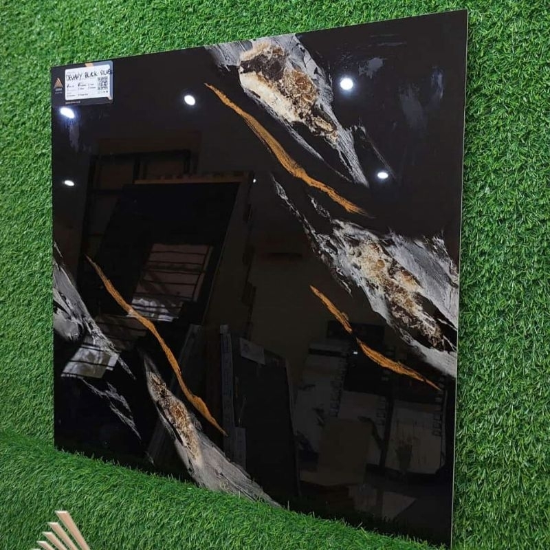 Granite lantai 60x60 Devany black | Arna | glossy