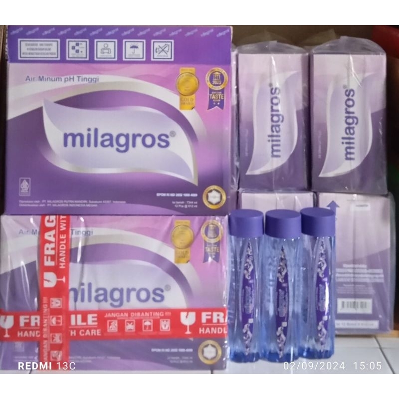

Air Kemasan pH Tinggi Alkali Mila Gros ss Original @612ml pengiriman khusus instan dan samday