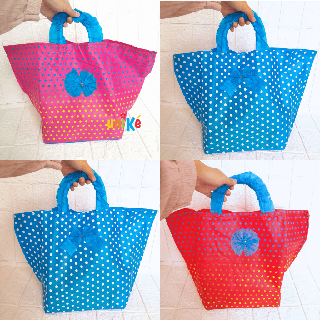 

12 Pcs - PROMO TENTENG RENDA Motif Polka Tas souvenir Pernikahan Wedding Sovenir Goodie Bag Murah