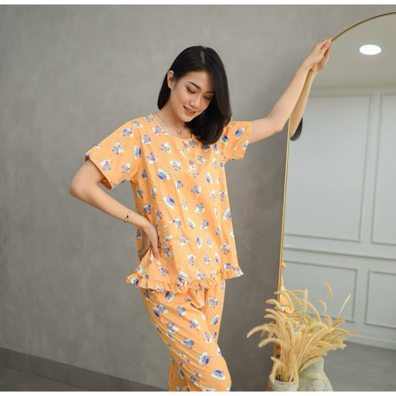 baju tidur sunly, berlengan celana panjang uk 20