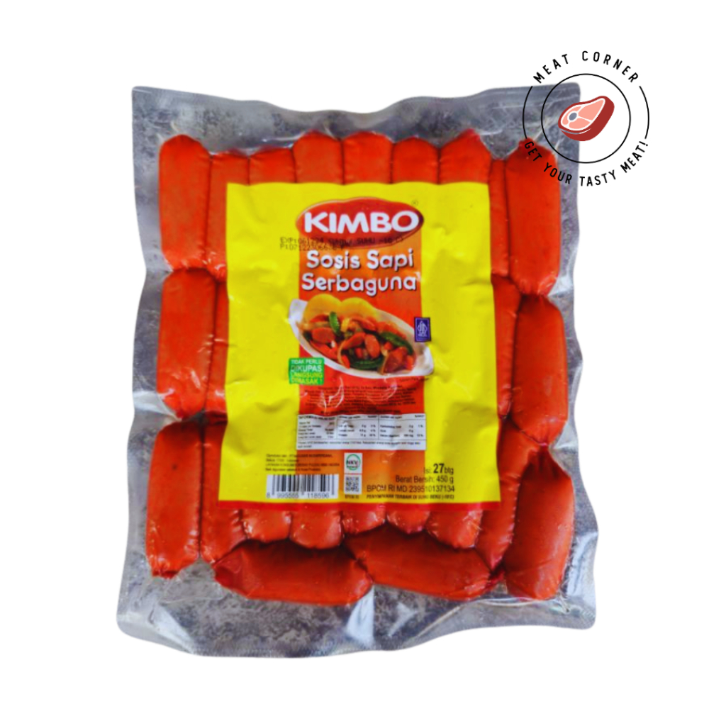 

Kimbo Sosis Sapi Serbaguna Cocktail Merah 450 GR Meat Corner BNI