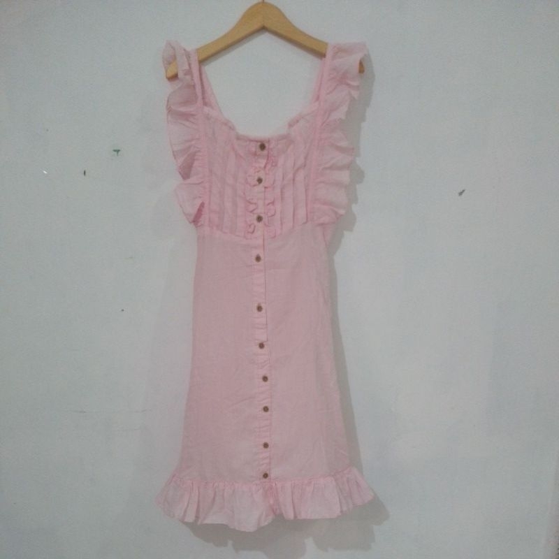 [PRELOVED] Apron Maid Lolita Baby Pink