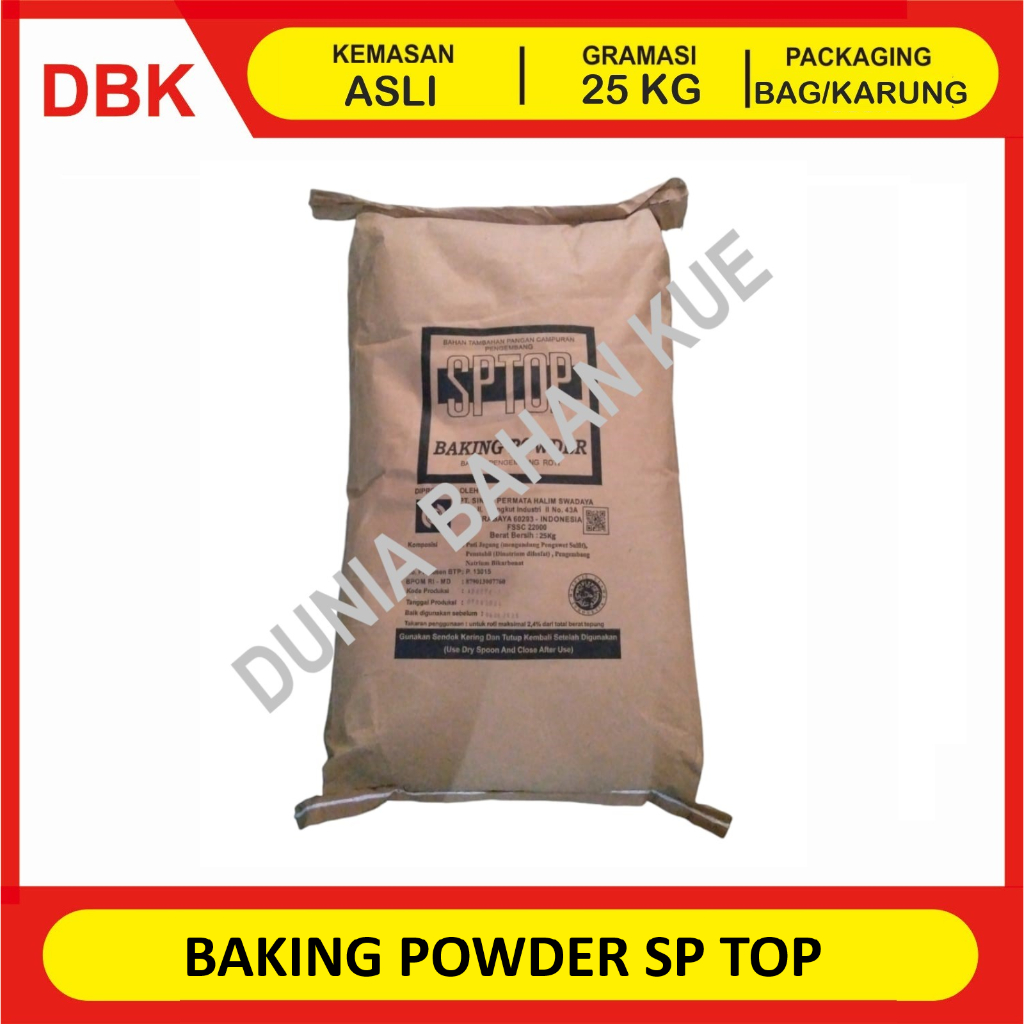 

BAKING POWDER SP TOP PENGEMBANG ROTI - 1 BAG 25 KG