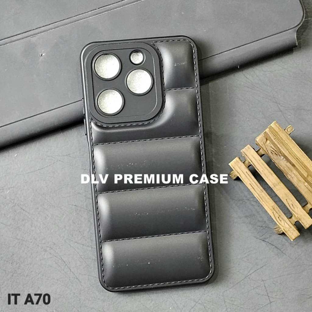 INFINIX NOTE 12 VIP CASE BANTAL / PILLOW CASE MACARON BLACK INFINIX NOTE 12 VIP