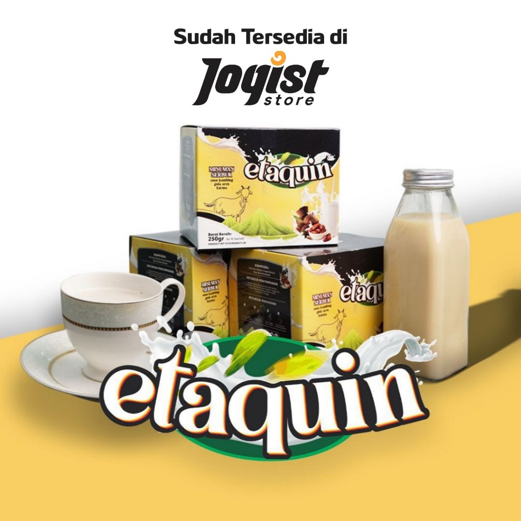 

ETAQUIN Susu Kambing Etawa Bubuk dengan Gula Aren & Kurma, Gurih Tanpa Bau Prengus