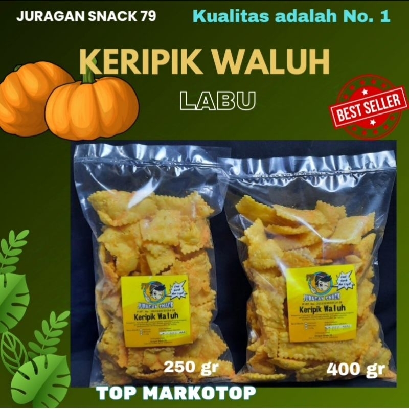 

keripik waluh terlaris/keripik labu/kripik/rasa original & balado