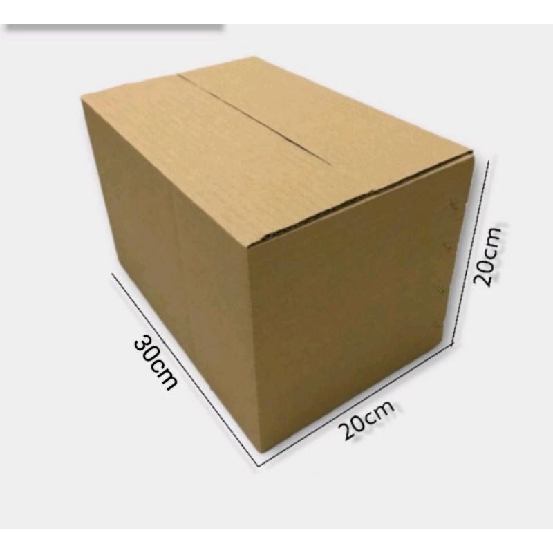 

kardus box Ukuran 30x20x20 cm single wall polos