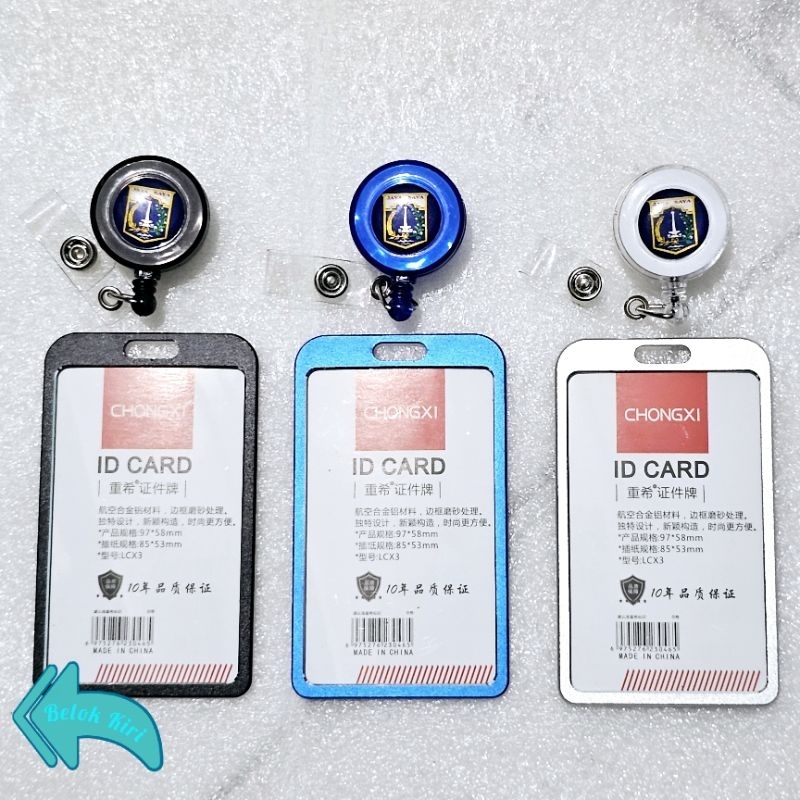 

Tempat Kartu Id Card Aluminium + Yoyo Logo Pemprov DKI