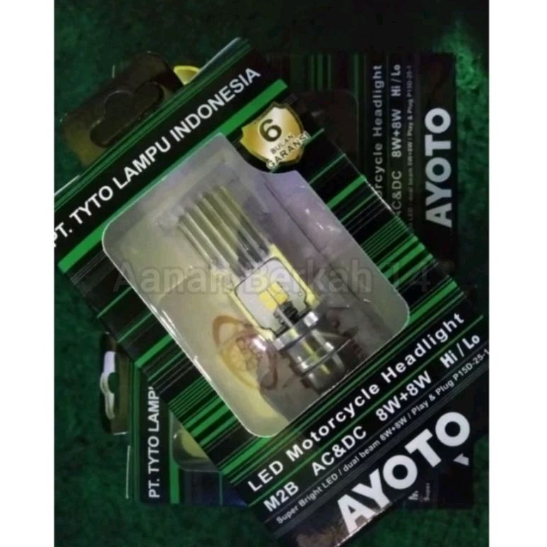 Lampu Led Ayoto M2B Putih Bebek & Matic 12V, Lampu Depan Motor LED AYOTO M2B H6 AC DC MOTOR BEBEK MA