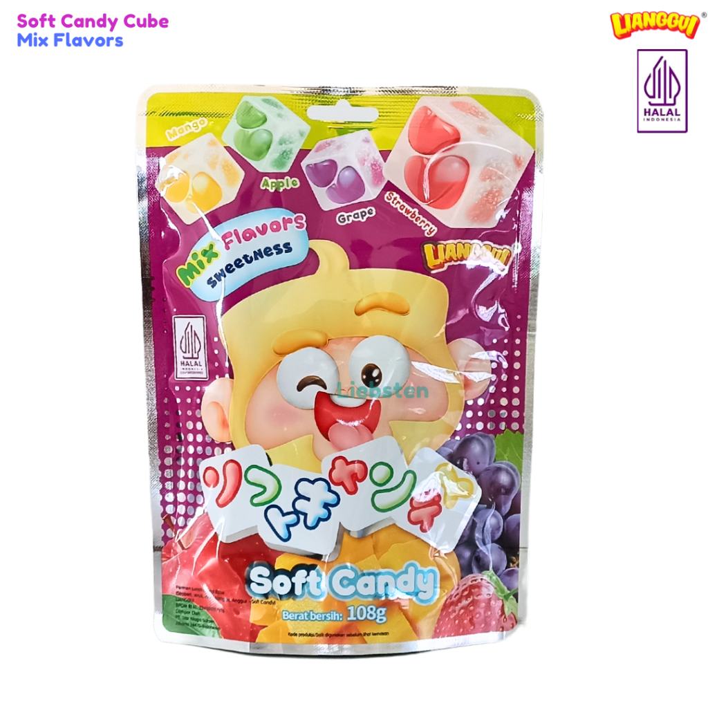 

Soft Candy Mix Flavors Permen Lunak Aneka Rasa Buah 108 Gr - Lianggui