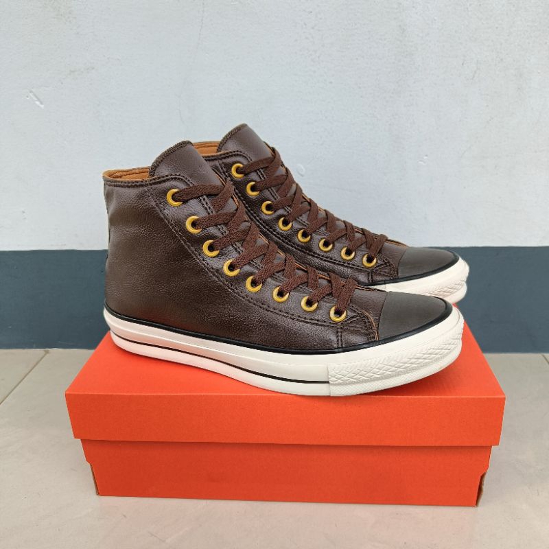 SEPATU ALL_STAR CONVERSE KULIT COKLAT TUA HIGH/BOOT GRADE ORIGINAL TERLARIS NEW SEPATU PRIA/WANITA