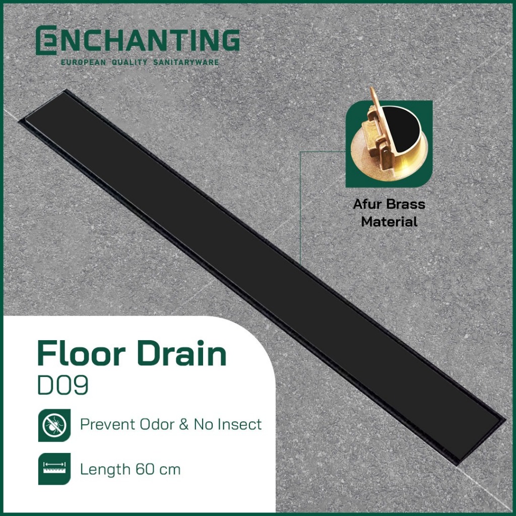 Smart Long Floor Drain Saringan Got Europe Enchanting D09 Panjang 60cm