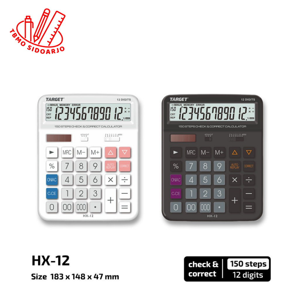 

TBMO Kalkulator Check & Correct Target HX-12