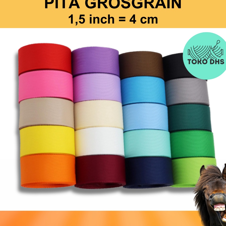 

SALE pita grossgrain 15 inch 4cm per roll 2 yard 185 m grosgrain