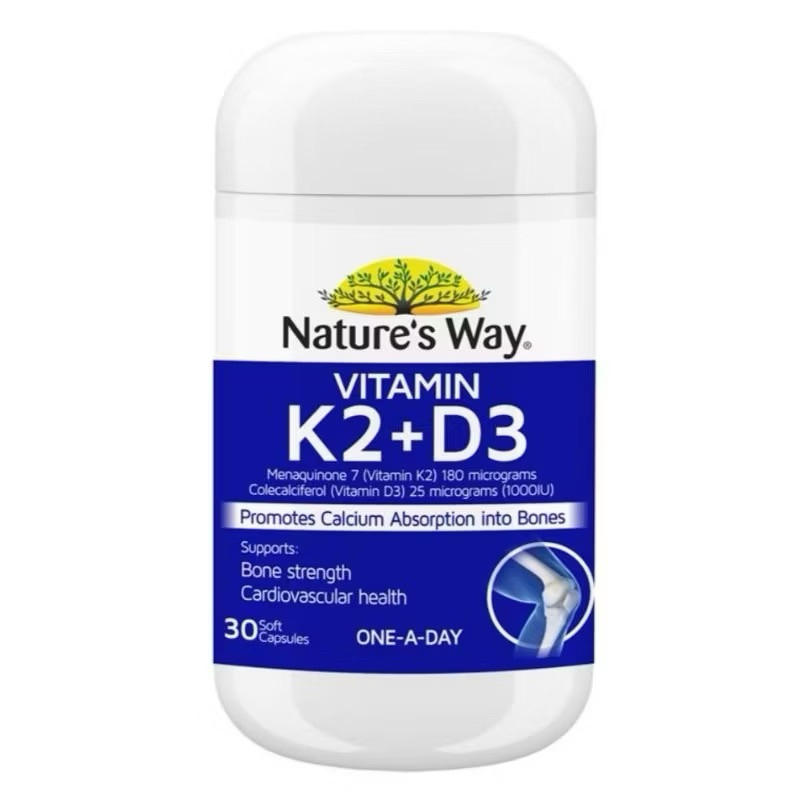 

PROMO Nature's Way - Vitamin K2 + D3 180mcg 30 Soft Capsules Australia