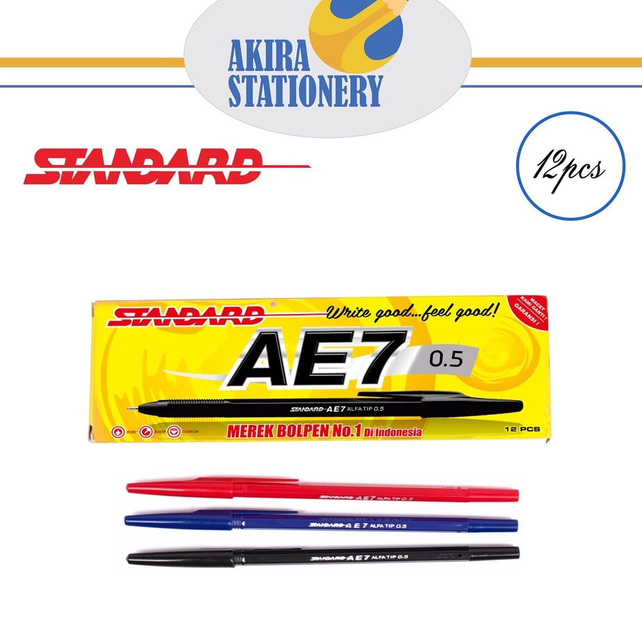 

HARGA SPESIAL PULPEN PEN PENA STANDARD AE7 5mm 12 PCS MERAH BIRU HITAM